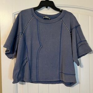 Blue B.  Short Sleeve Top with Studded Accents